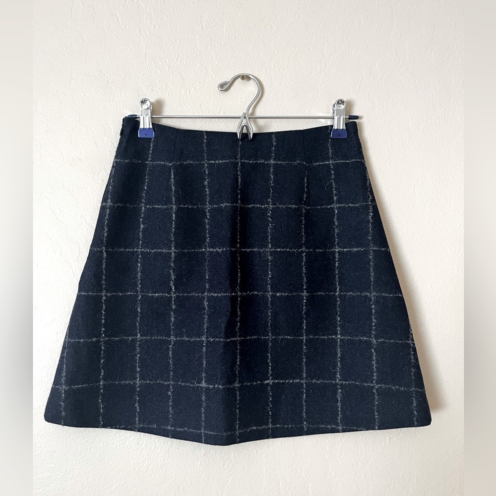 Wool plaid short skirt size 2